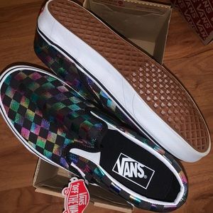 Classic slip-on (iridescent checkerboard/black)